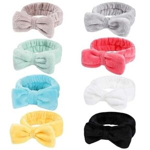 8 Pack Spa Headband, Coral Fleece Makeup Headband Cosmetic Headband for Washing